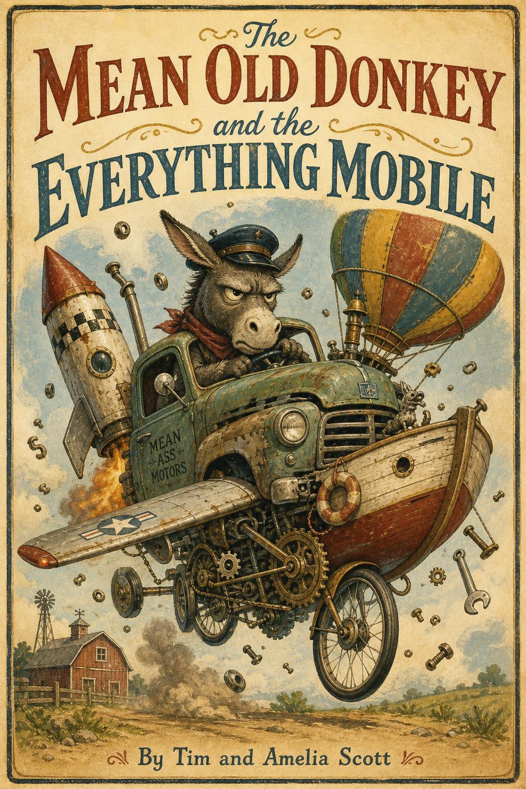 Cover of The Mean Old Donkey and the Everything Mobile by Tim and Amelia Scott
